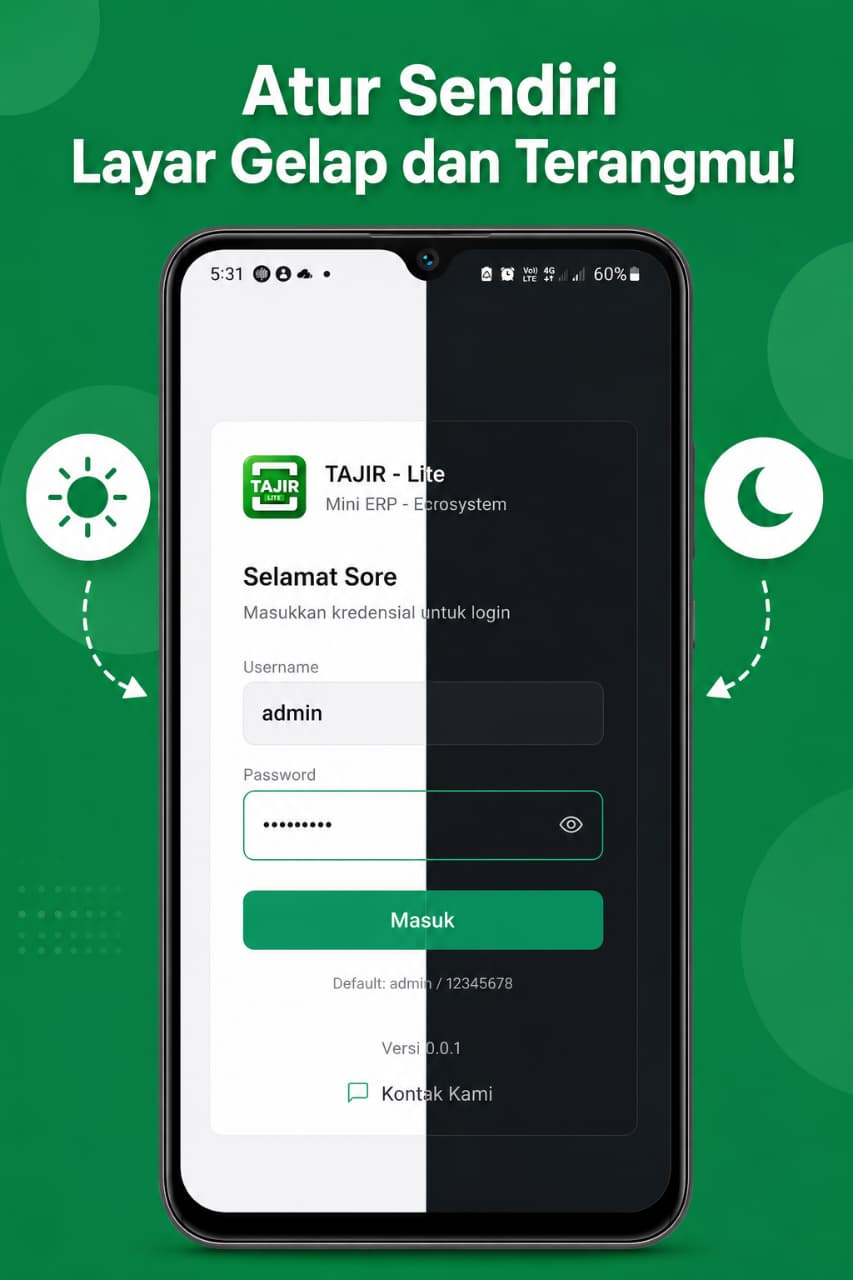 Mode gelap dan terang